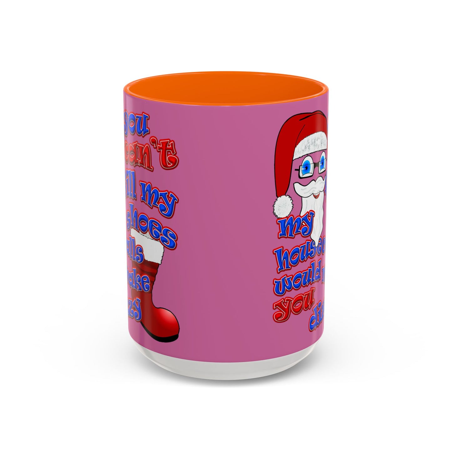 santa's shoes - Accent Mug (light pink)