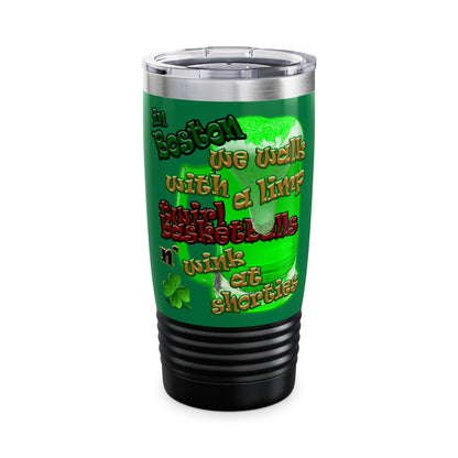 celtics logo - Ringneck Tumbler, 20oz (dark green)