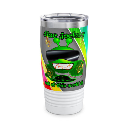 disc jockey - Ringneck Tumbler, 20oz (rainbow split)