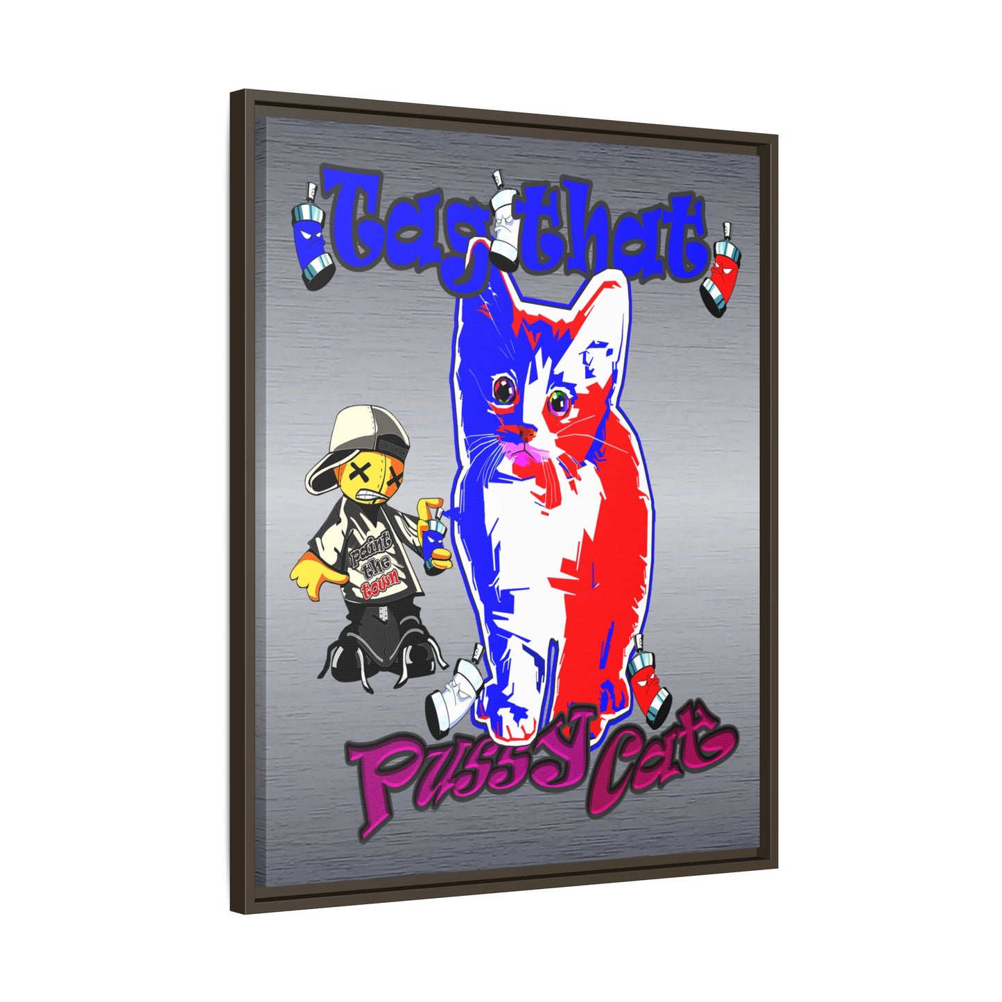 tag that - framed canvas art (brushed nickel)