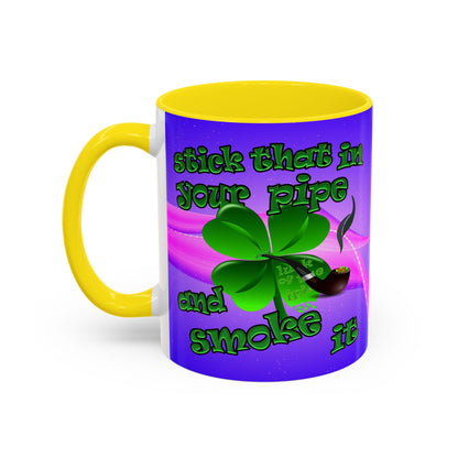 celtics logo - Accent Mug (purple-pink wave)