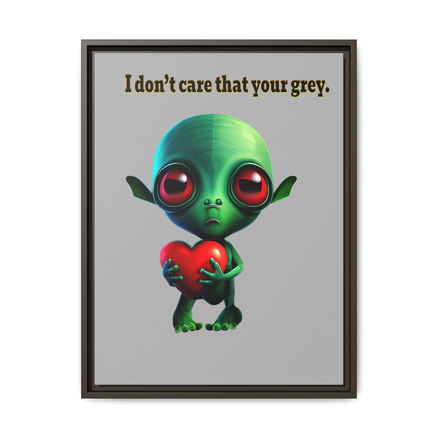 I don't care that your grey - framed canvas art (light grey)