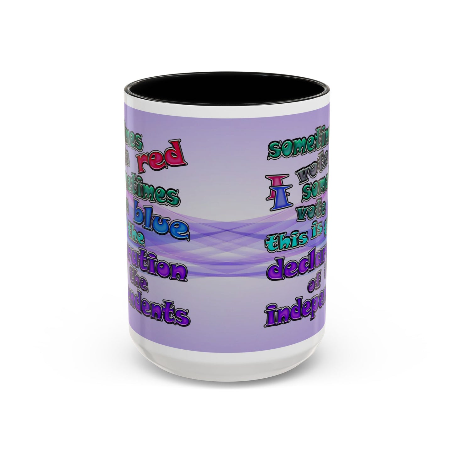 declaration of the independents - Accent Mug (light blue-pink wave)