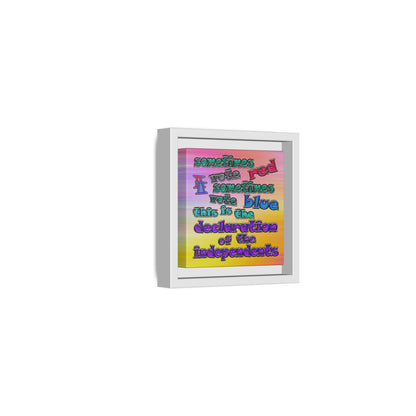 declaration of the independents - framed canvas art (color blur)