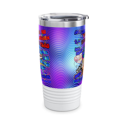 drop the beat - Ringneck Tumbler, 20oz  (purple wave)