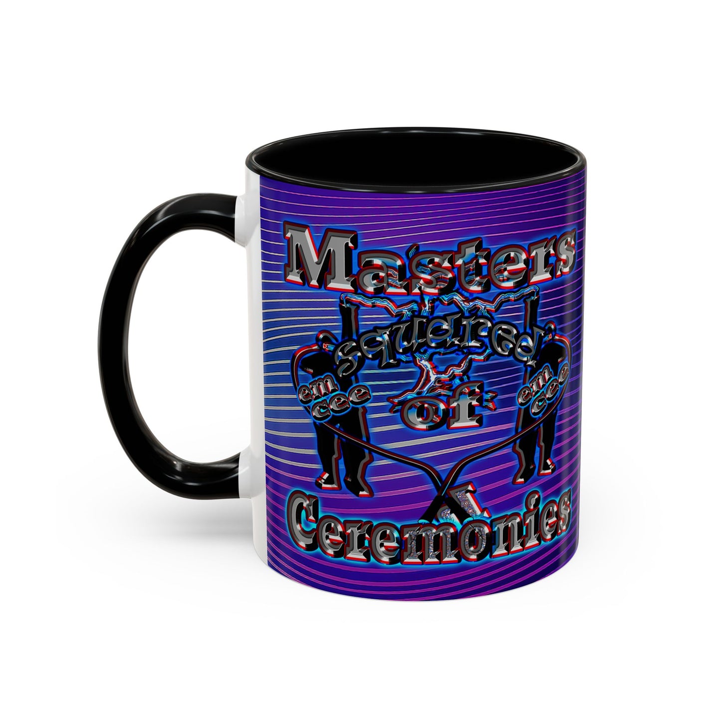 em cee squared - Accent Mug (purple wave)
