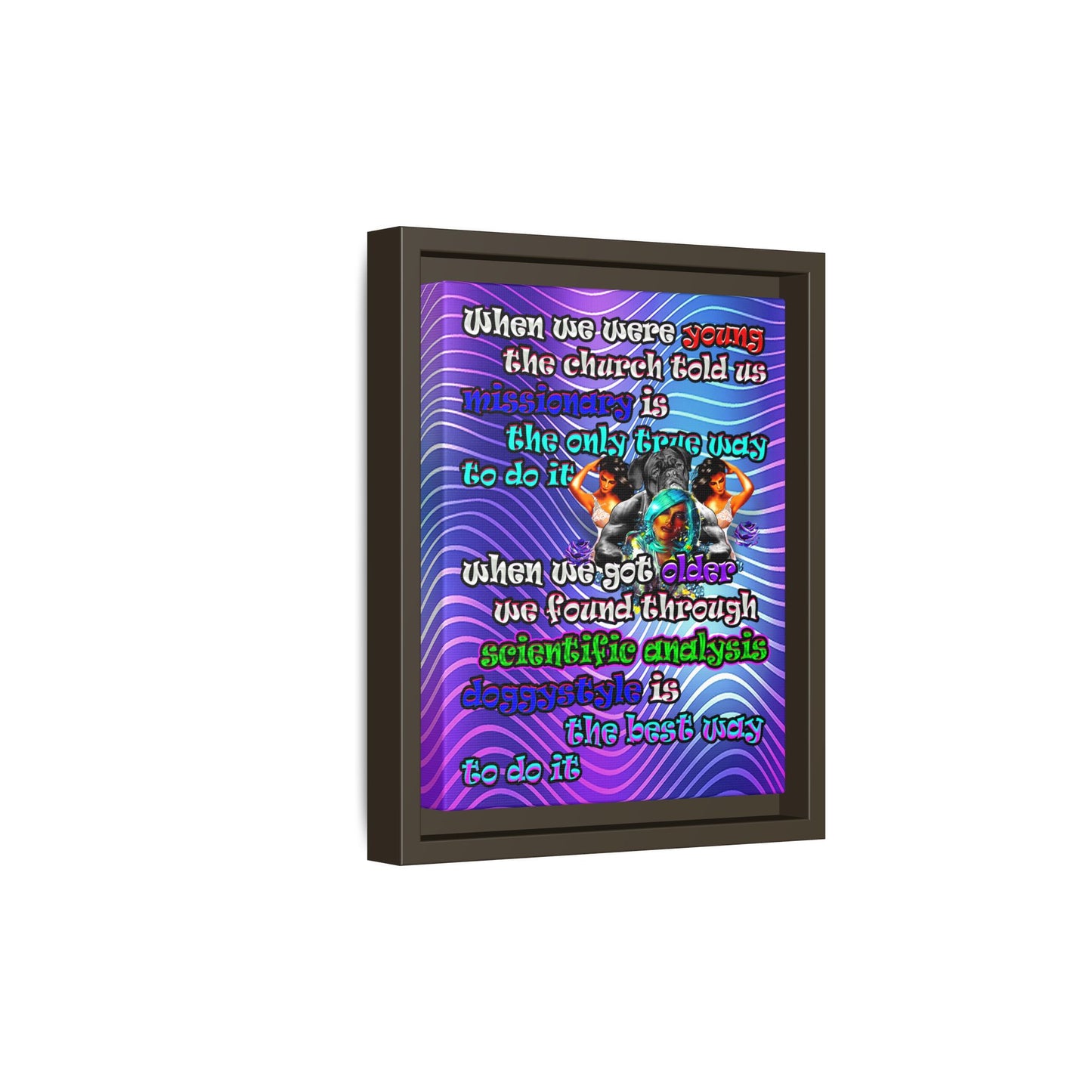 doggystyle - framed canvas art (purple wave)