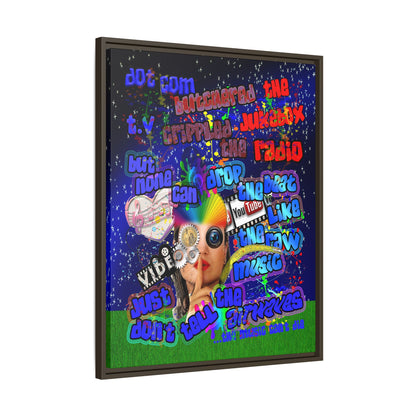 drop the beat - framed canvas art ('snoops' background)