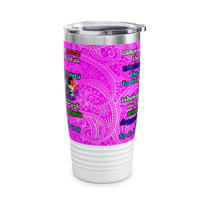 doggystyle - Ringneck Tumbler, 20oz (pink swirl)