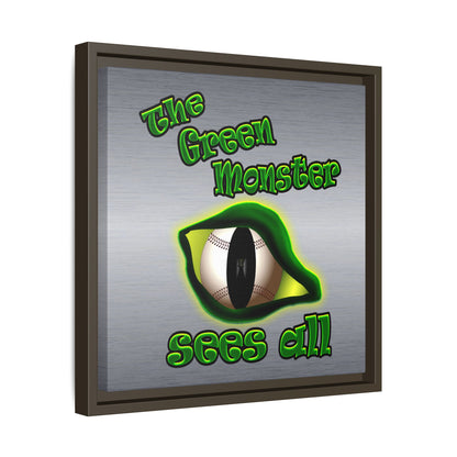 green monster - framed canvas art (brushed nickel)