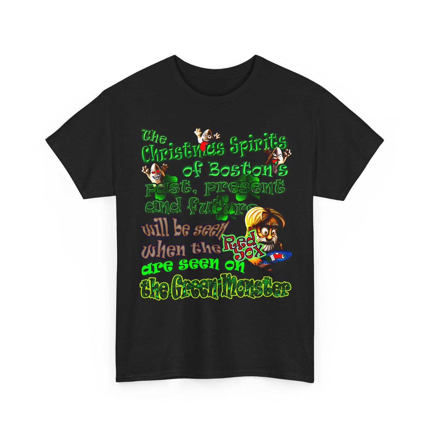 christmas spirits of boston - Unisex Heavy Cotton Tee