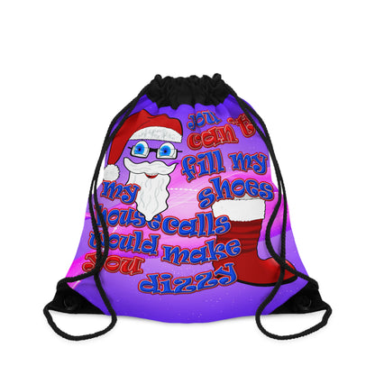 santa's shoes - Drawstring Bag (purple-pink wave)