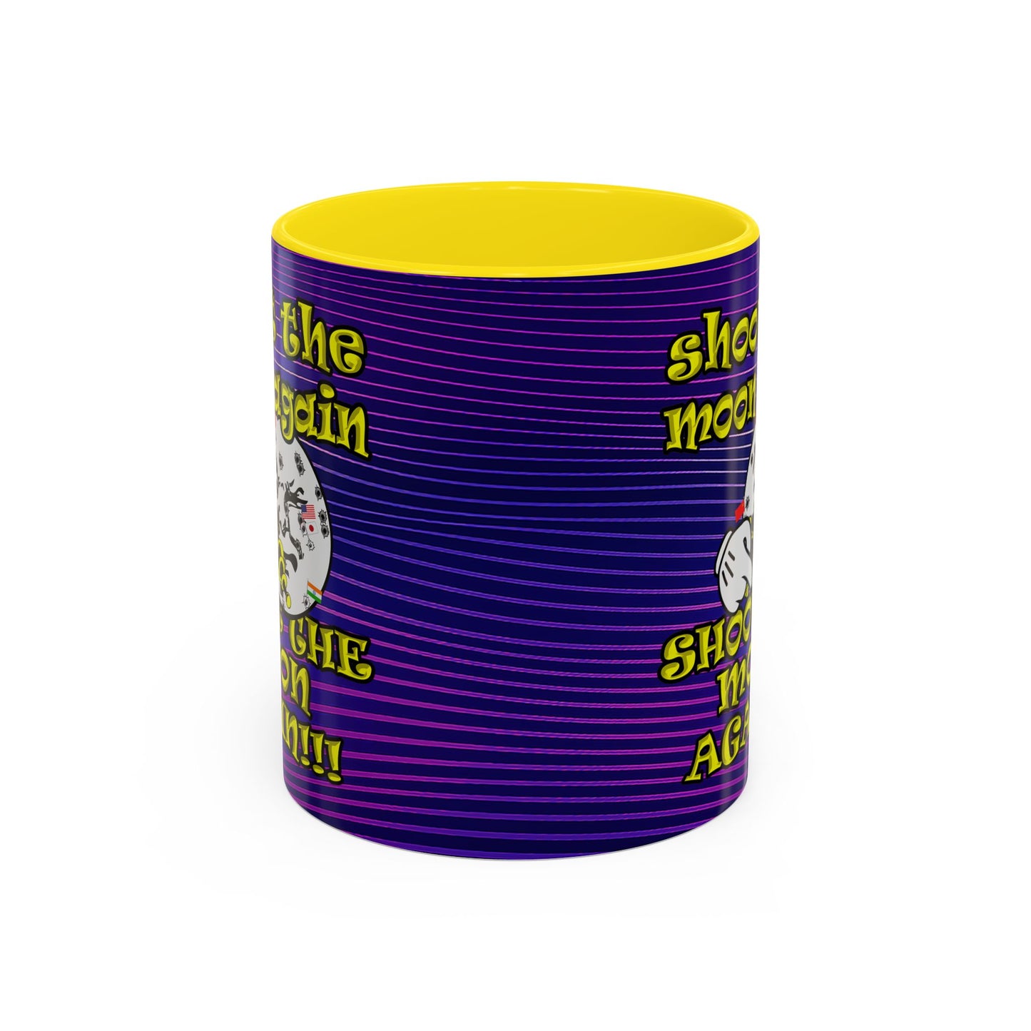 shoot the moon again - Accent Mug (purple wave)