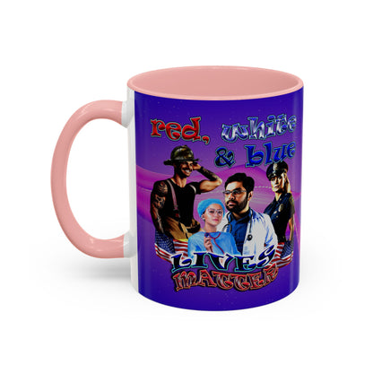 rw&b lives matter - Accent Mug (purple-pink wave)