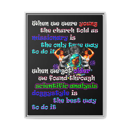 doggystyle - framed canvas art (black)