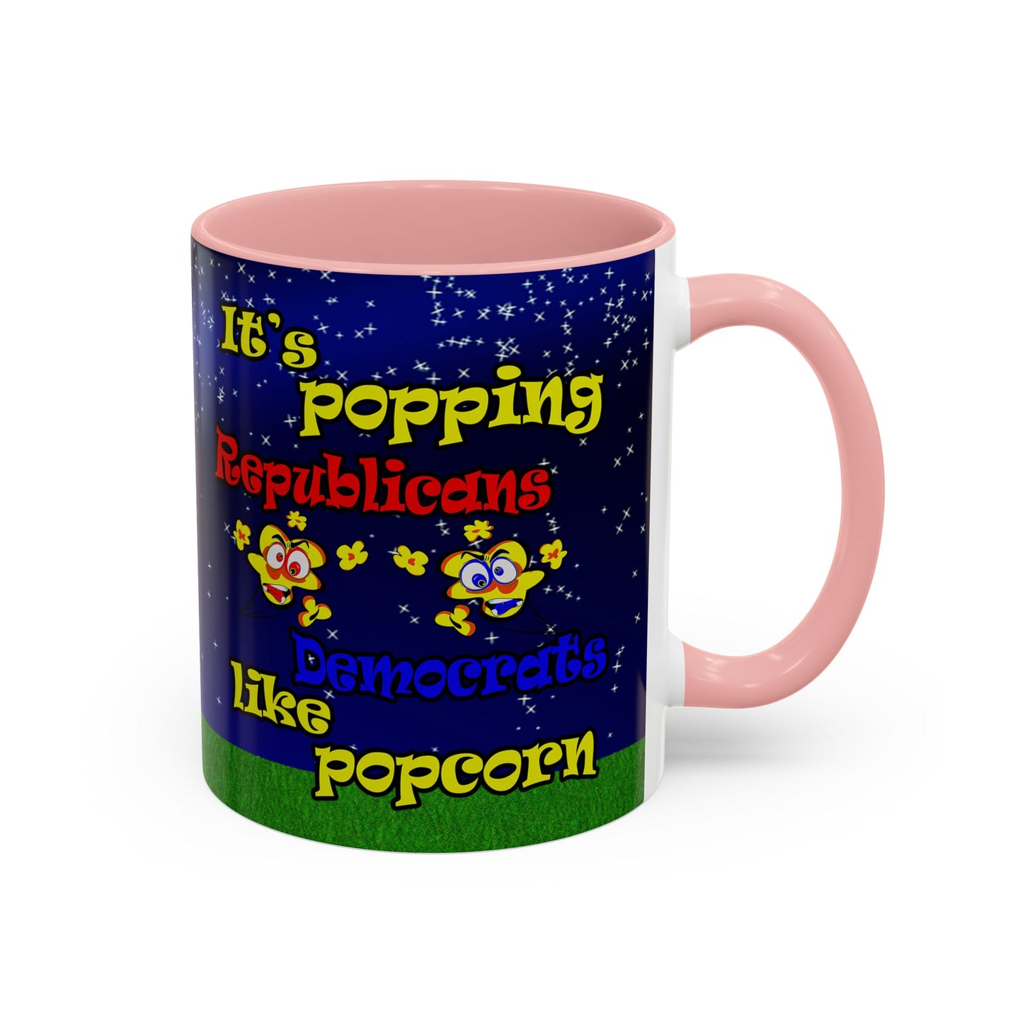 popping like popcorn - Accent Mug ('snoops' background)
