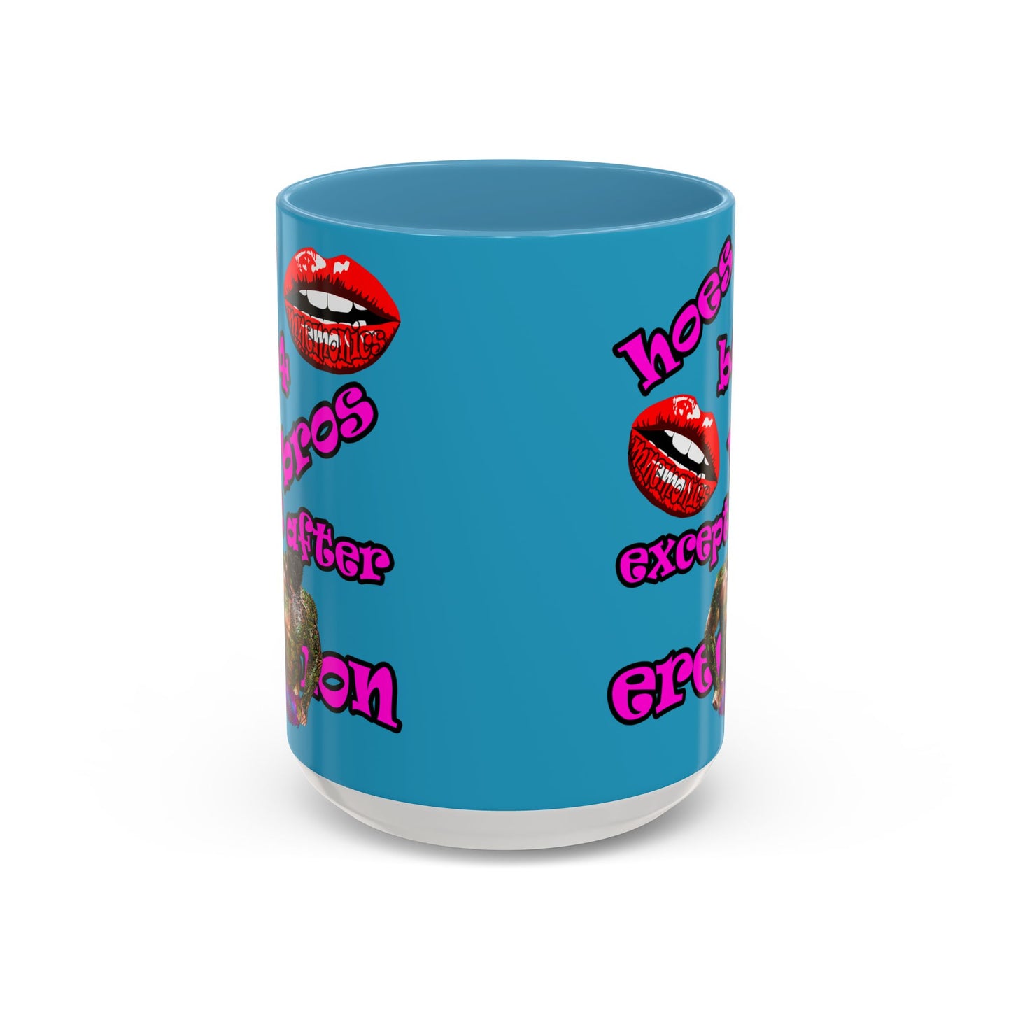 hoes b4 bros - Accent Mug (turquoise)