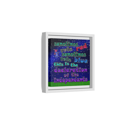 declaration of the independents - framed canvas art ('snoops' background)