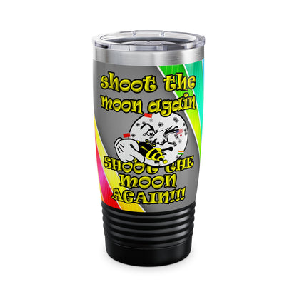 shoot the moon again - Ringneck Tumbler, 20oz (rainbow split)