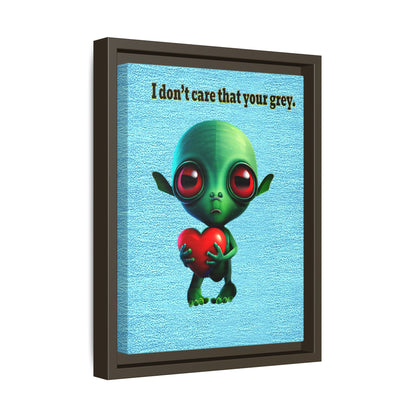 I don't care that your grey - framed canvas art (faded blue)