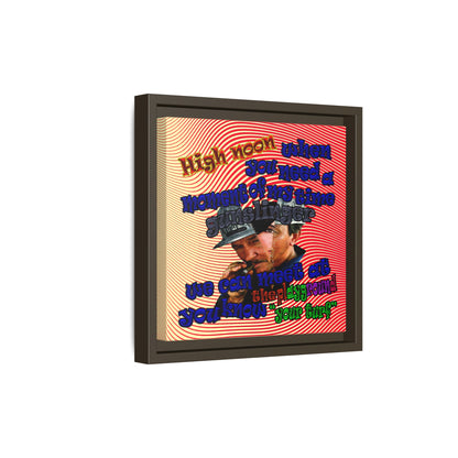 high noon - framed canvas art (yellow-orange wave)