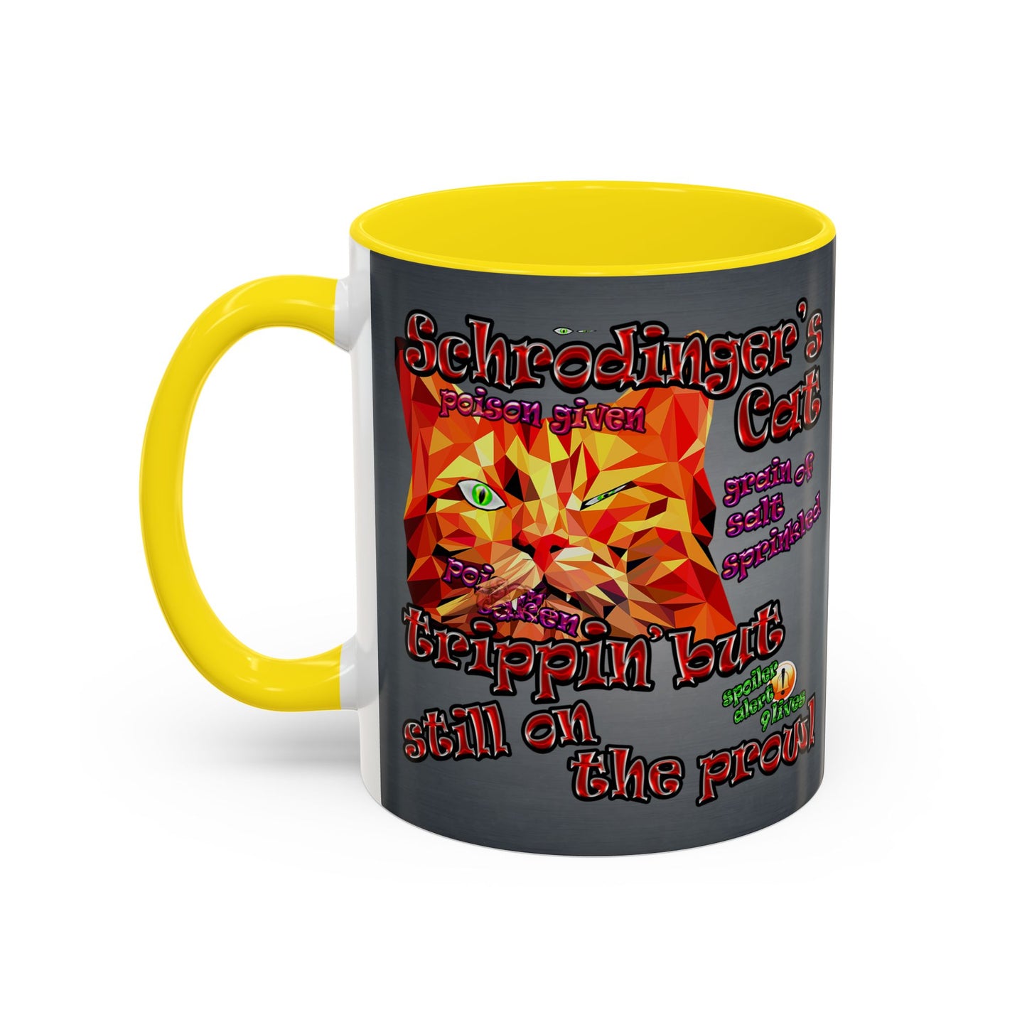 schrodinger's cat - Accent Mug (grey-light grey)