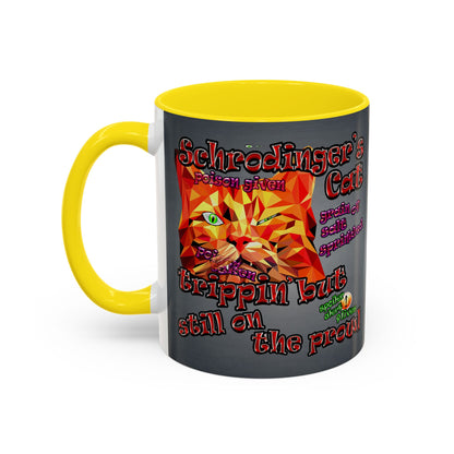 schrodinger's cat - Accent Mug (grey-light grey)