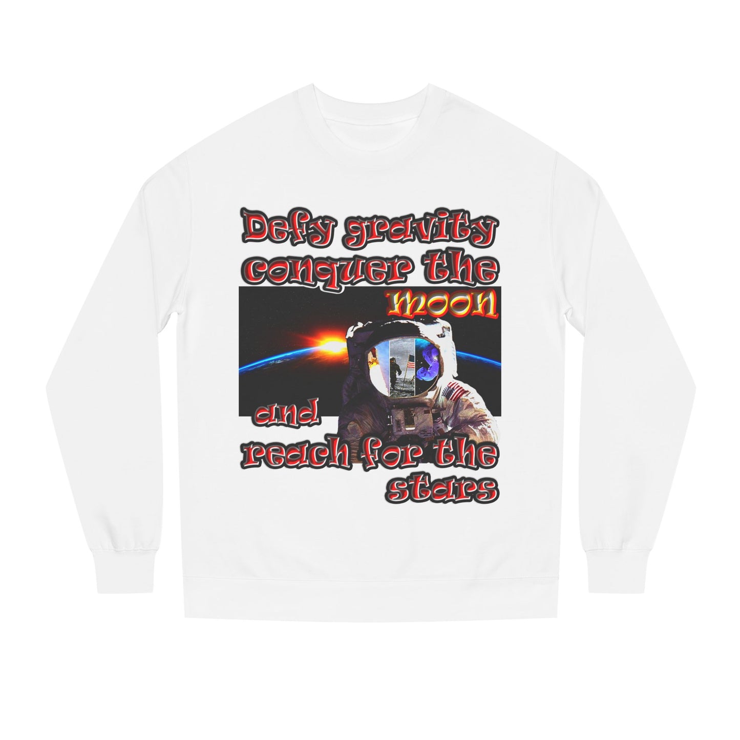 defy conquer reach - Unisex Crew Neck Sweatshirt