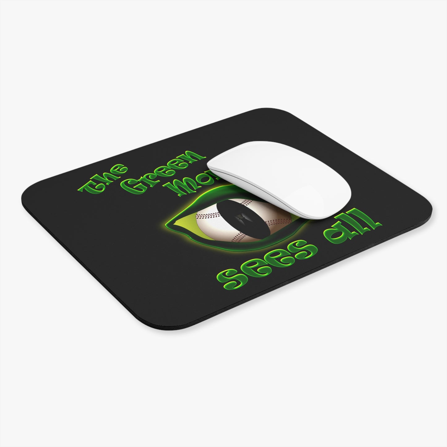 green monster - Mouse Pad (Rectangle) (black)