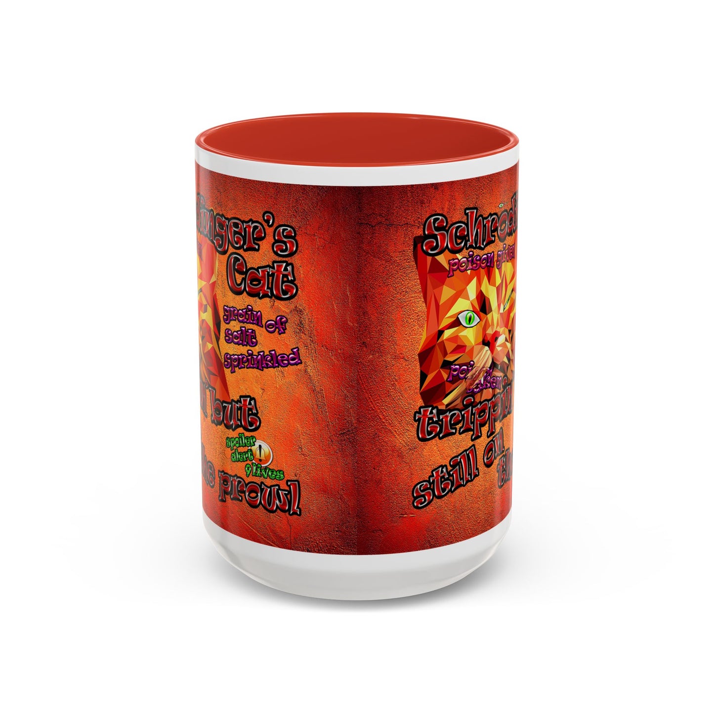 schrodinger's cat - Accent Mug (burnt orange)