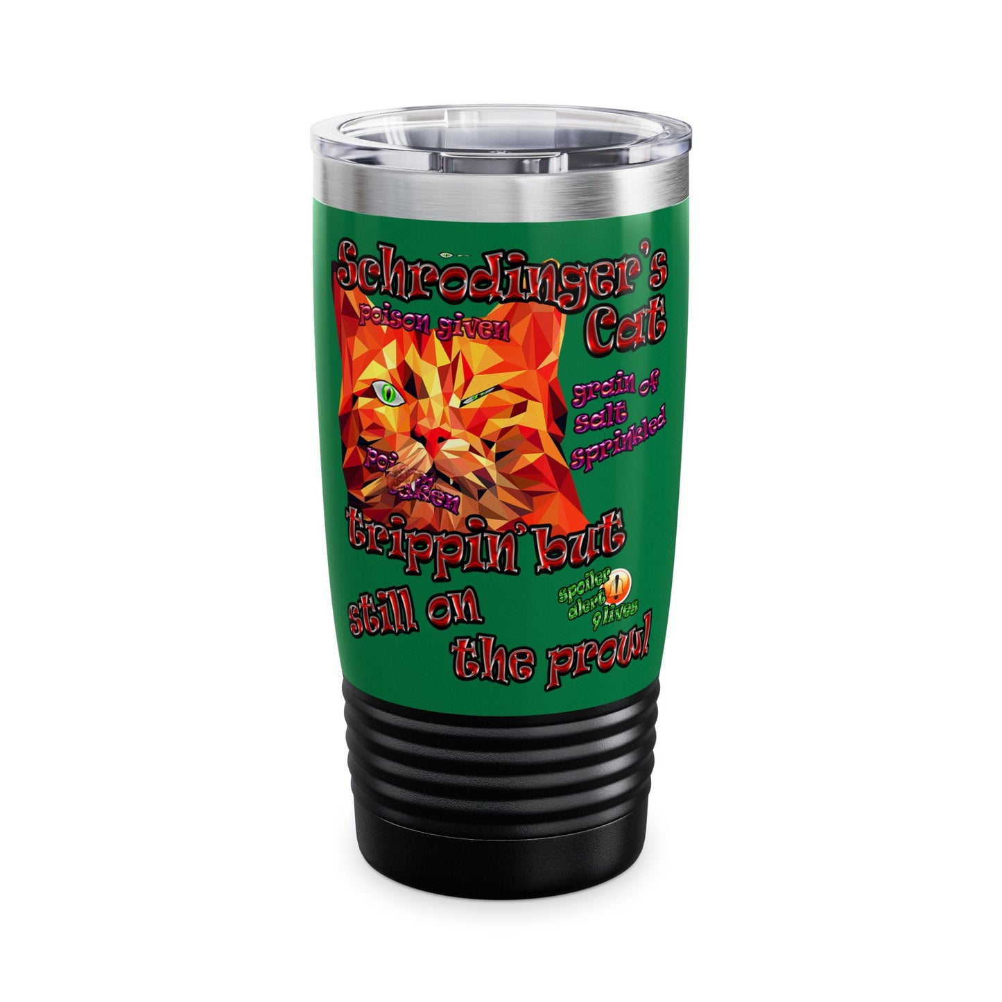 schrodinger's cat - Ringneck Tumbler, 20oz (dark green)