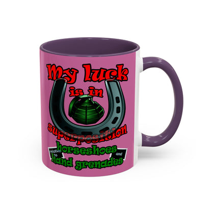 my luck - Accent Mug (light pink)