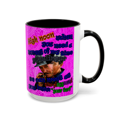 high noon - Accent Mug (pink swirl)