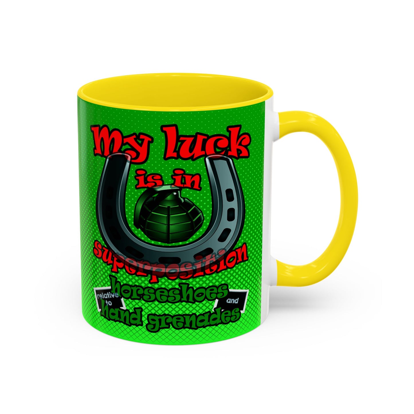 my luck - Accent Mug (logo green)