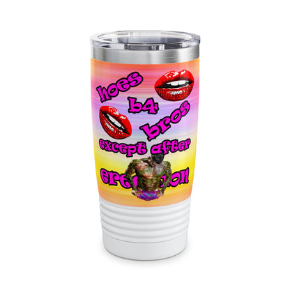 hoes b4 bros - Ringneck Tumbler, 20oz (color blur)
