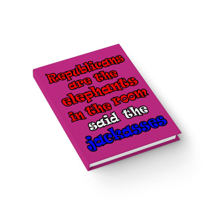 donkeys and elephants - journal-blank (pink)