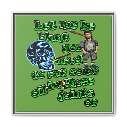 og - framed canvas art (green)