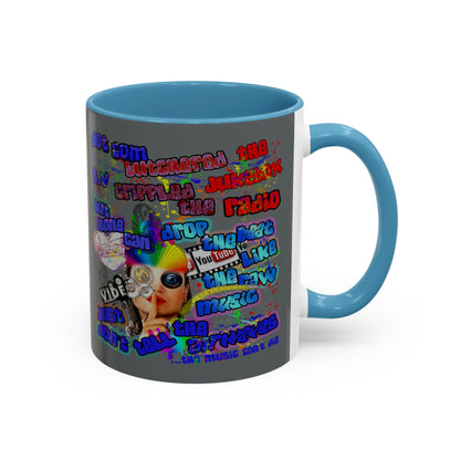 drop the beat - Accent Mug (dark grey)