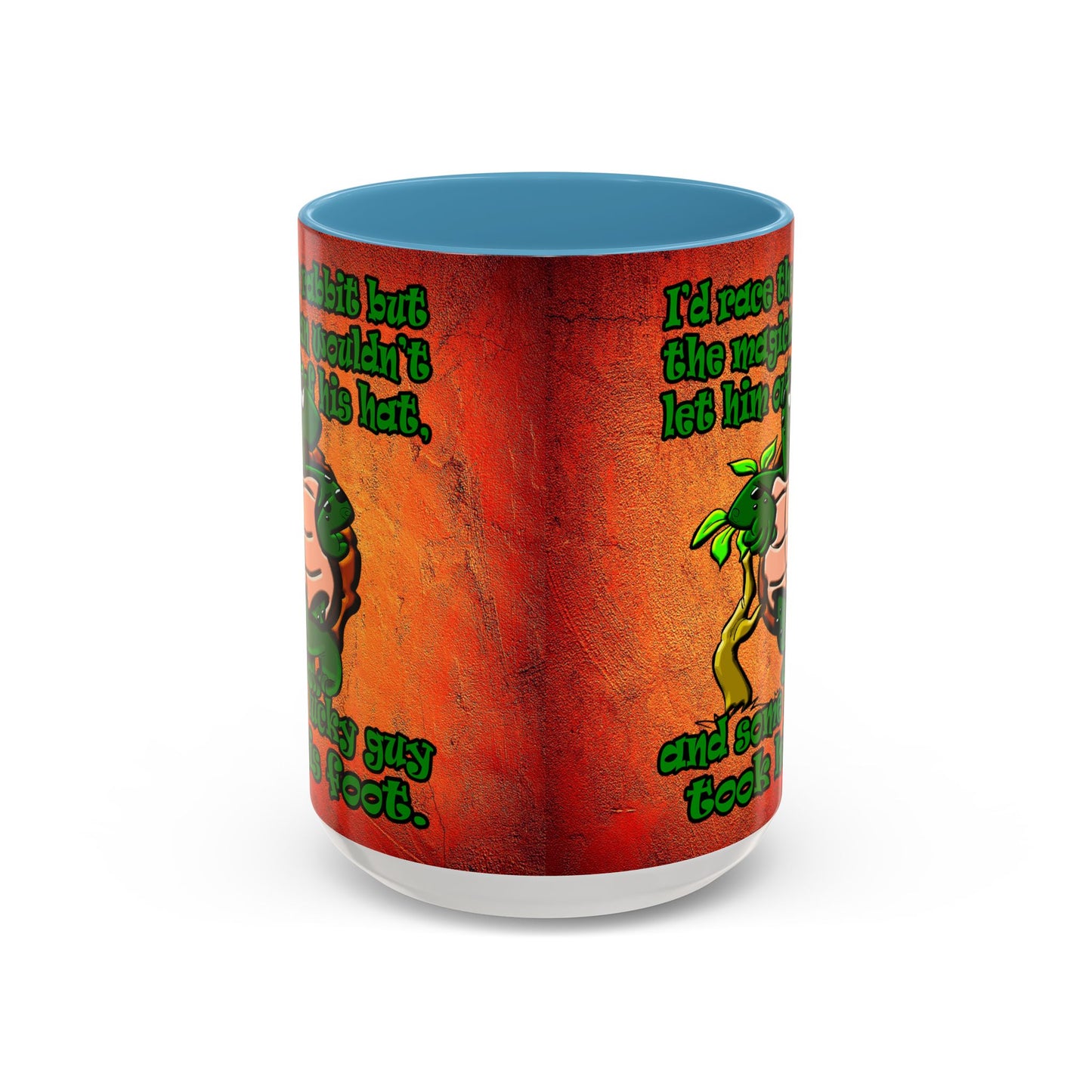 turtle race - Accent Mug (burnt orange)