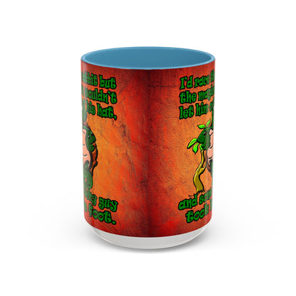 turtle race - Accent Mug (burnt orange)