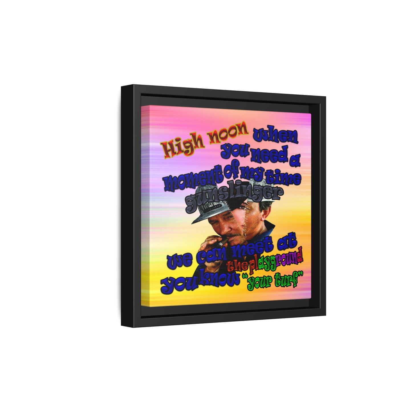 high noon - framed canvas art (color blur)