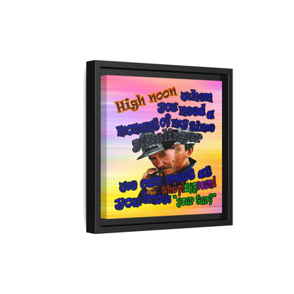 high noon - framed canvas art (color blur)