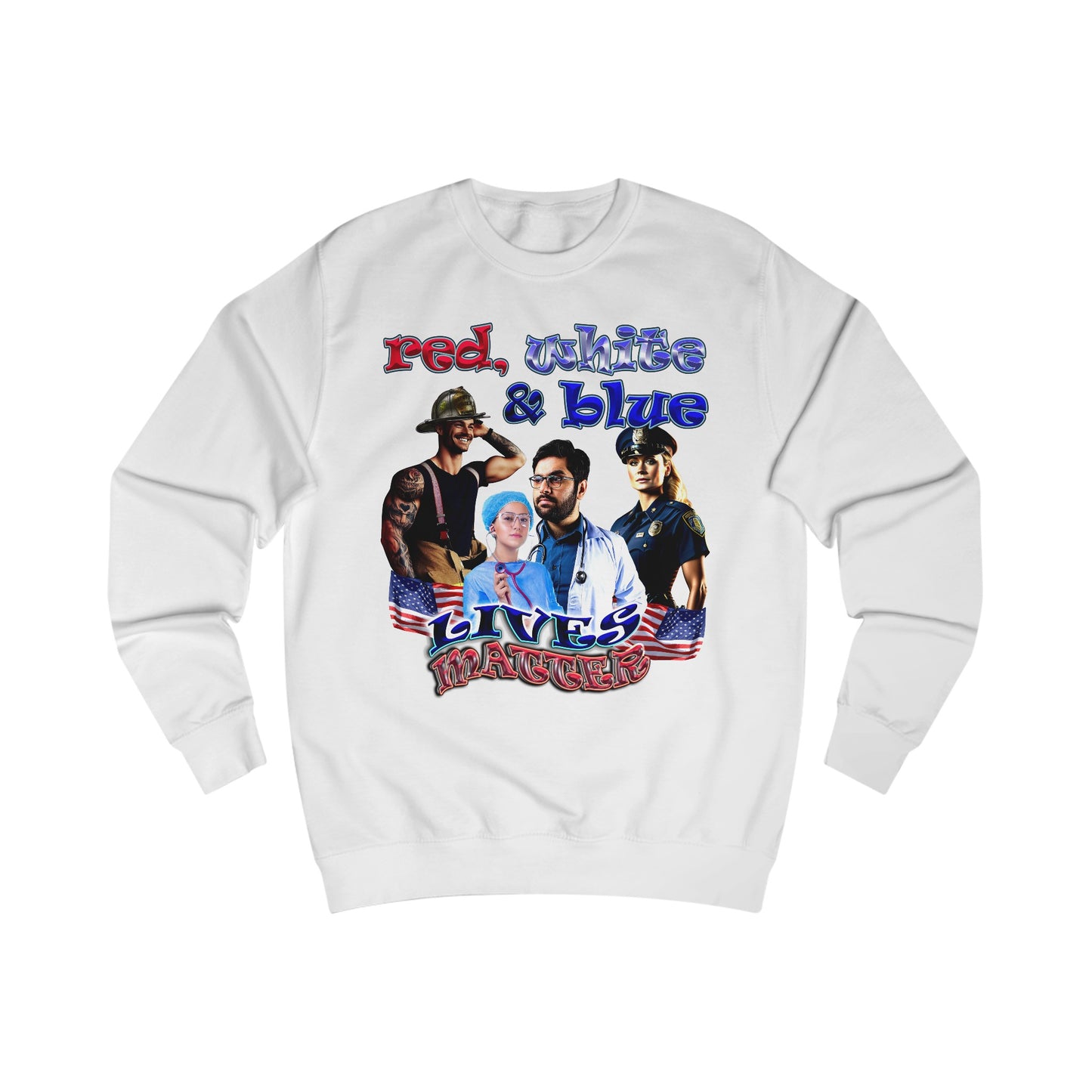 rw&b lives matter - Men's Sweatshirt