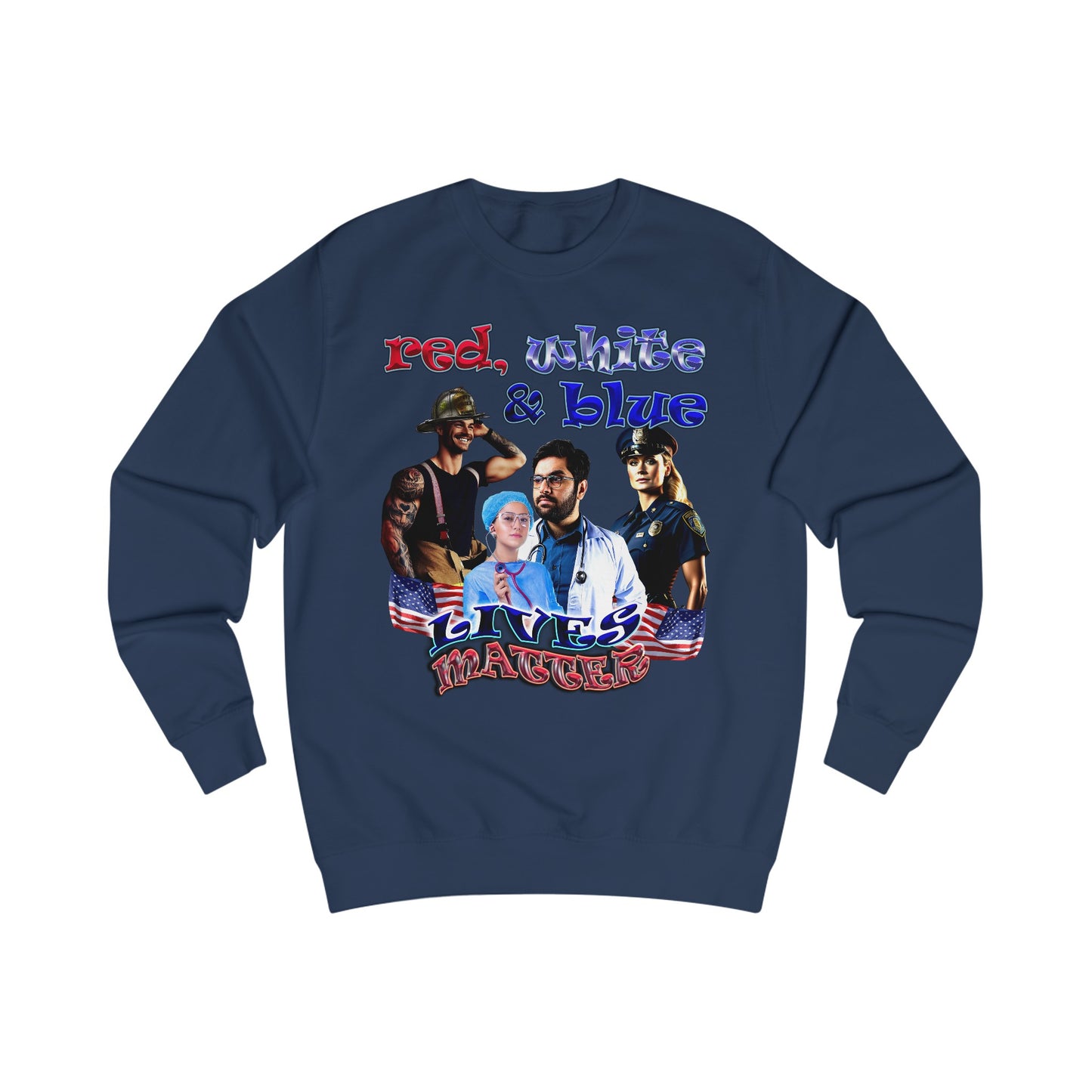 rw&b lives matter - Men's Sweatshirt