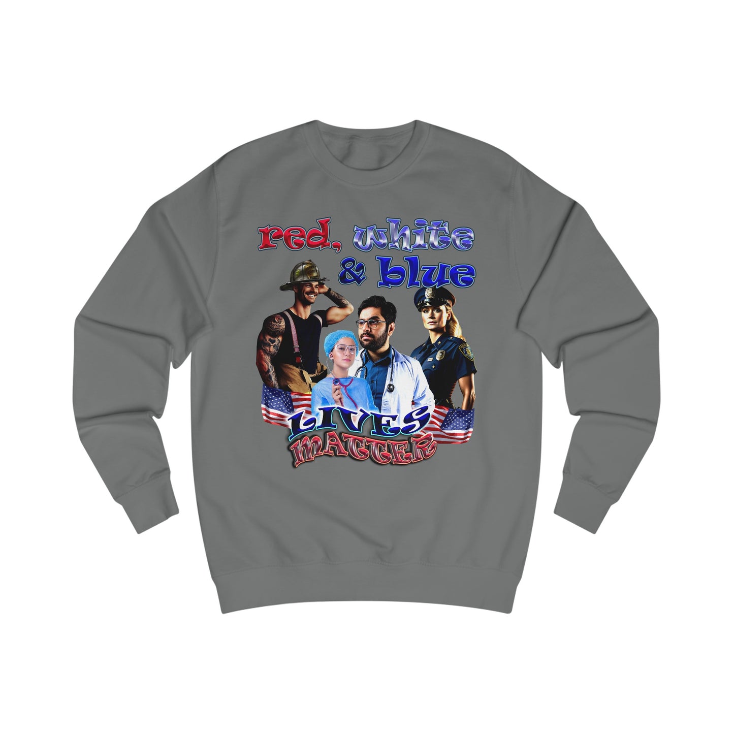 rw&b lives matter - Men's Sweatshirt