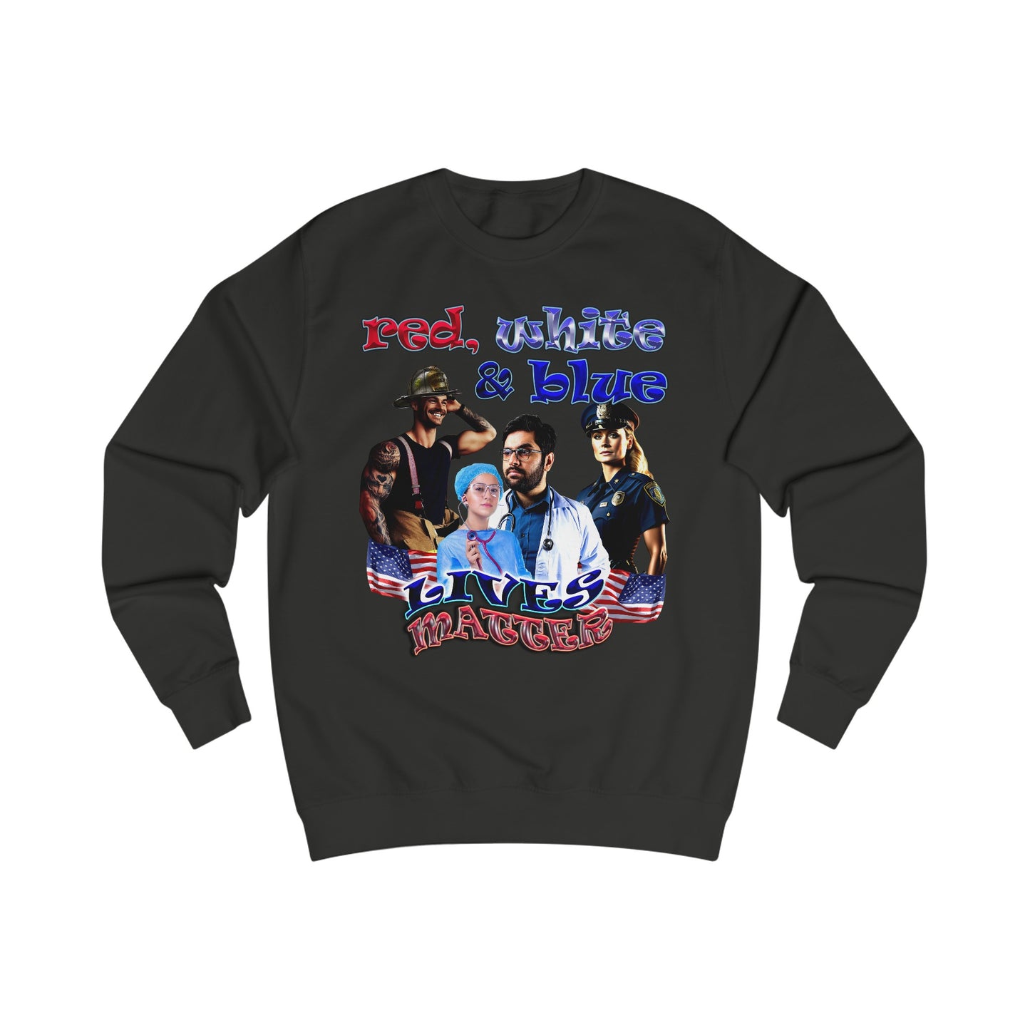 rw&b lives matter - Men's Sweatshirt