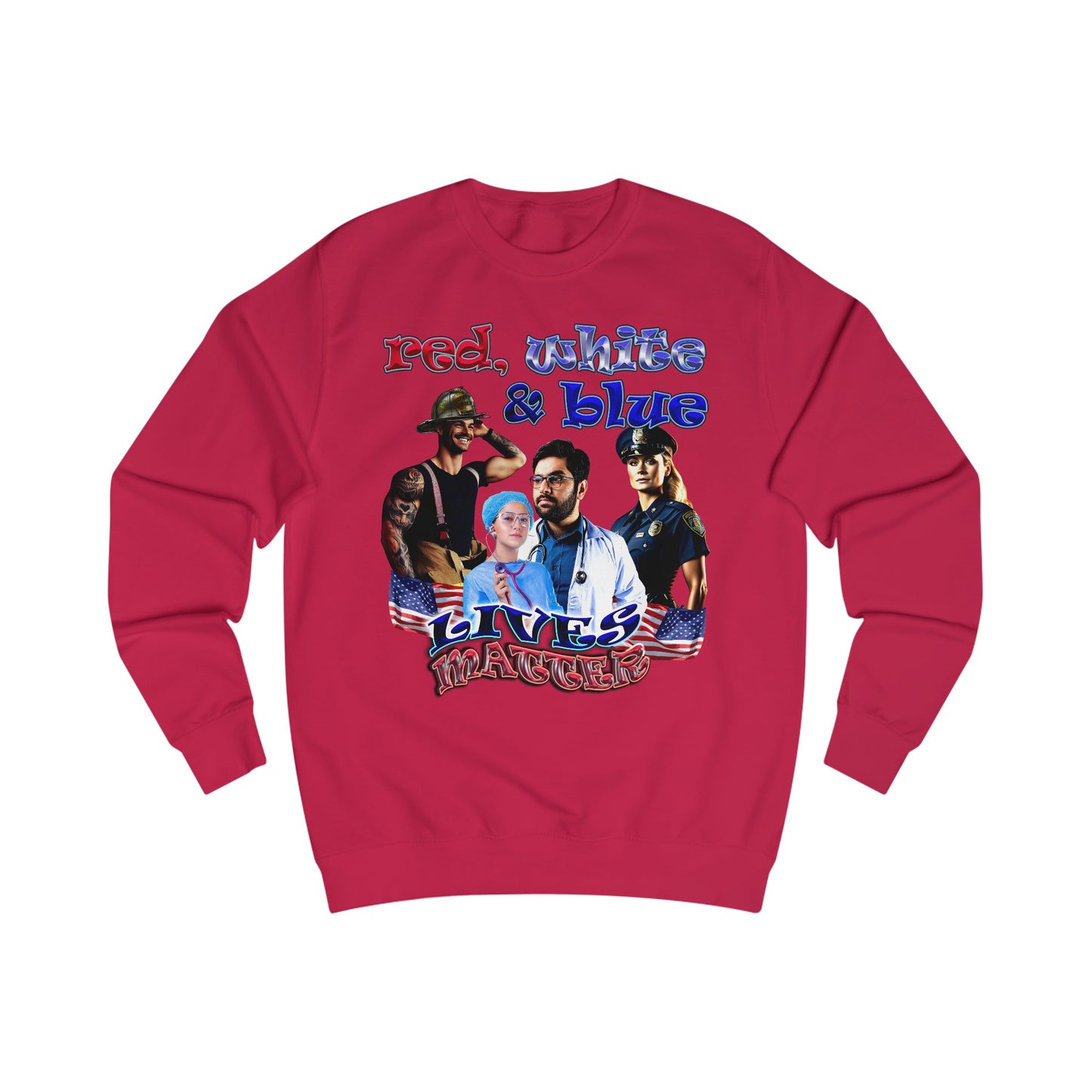 rw&b lives matter - Men's Sweatshirt