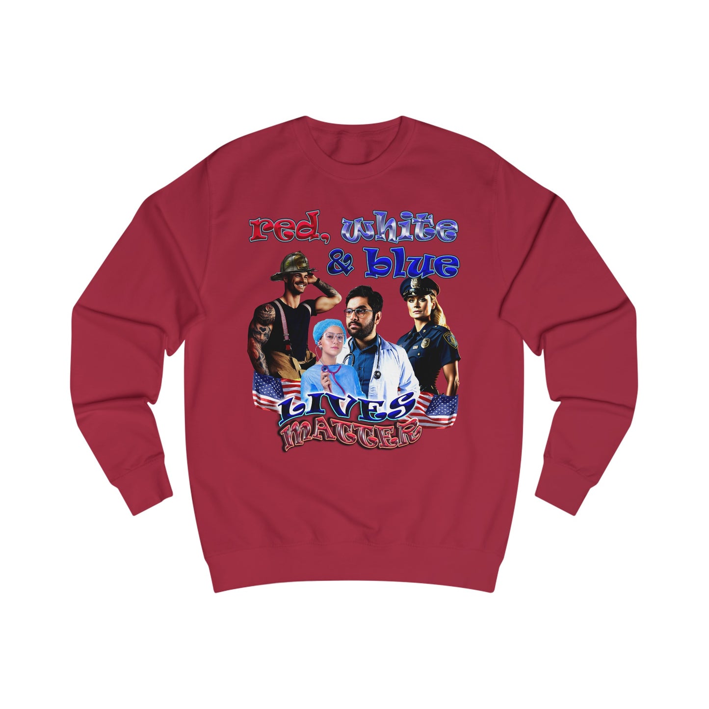 rw&b lives matter - Men's Sweatshirt