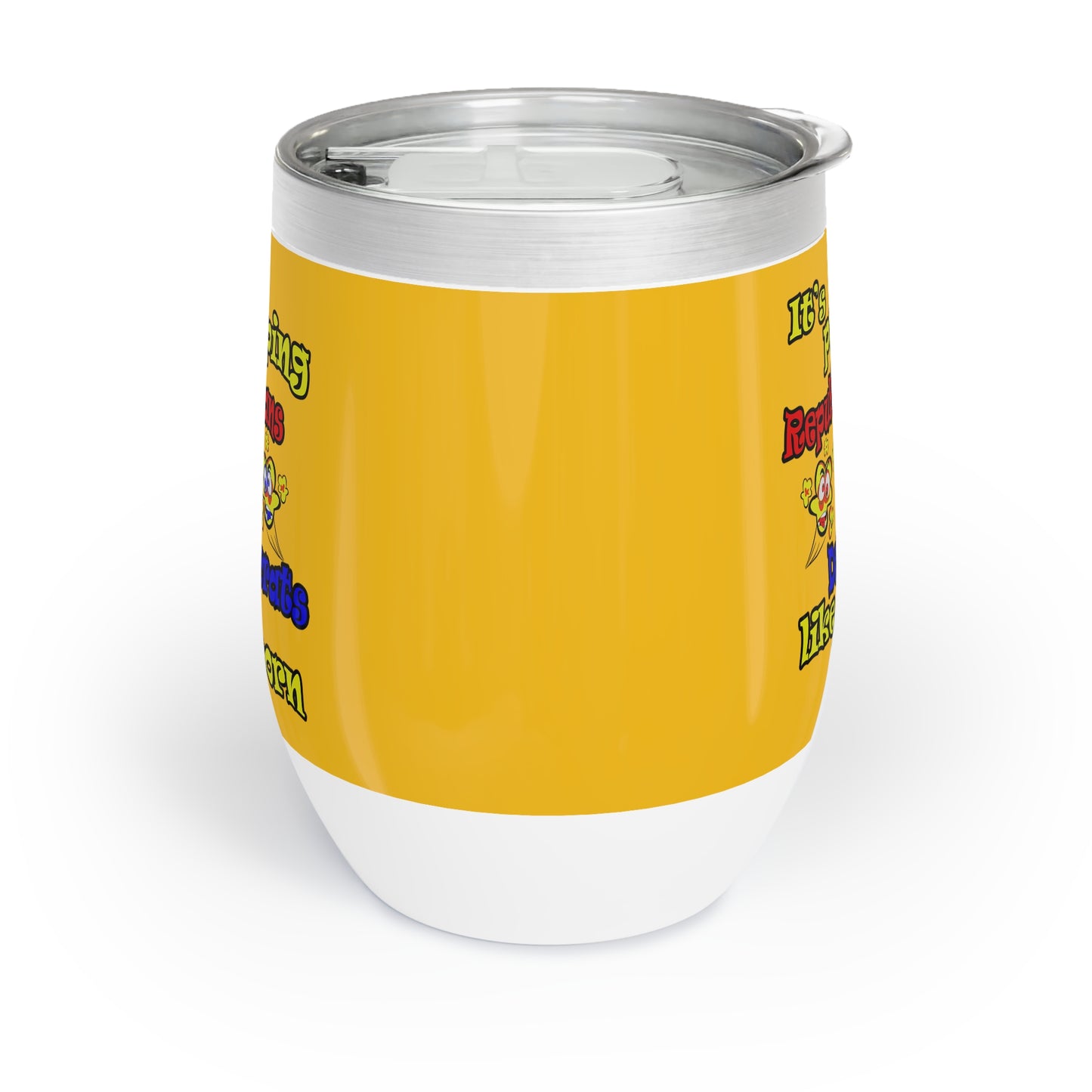 popping like popcorn - Chill Wine Tumbler (yellow)
