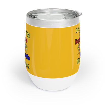 popping like popcorn - Chill Wine Tumbler (yellow)